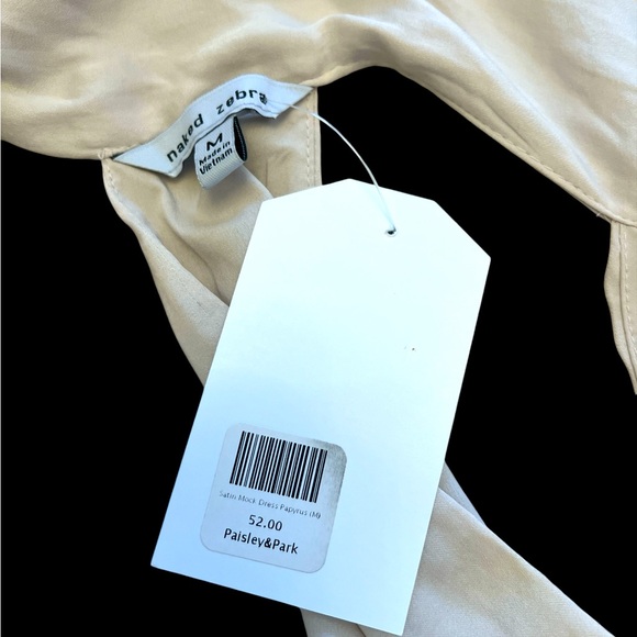 Boutique Cream color sleeveless silk blend dress size medium NWT - Picture 5 of 8